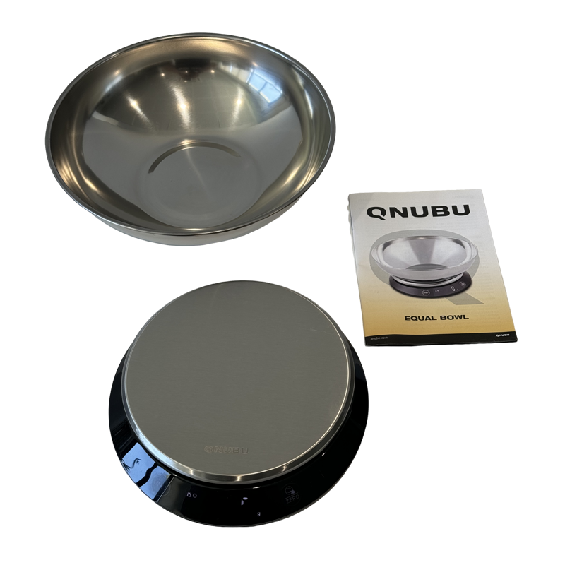 Qnubu Digitalwaage mit Schüssel | 1 g – 5000 g