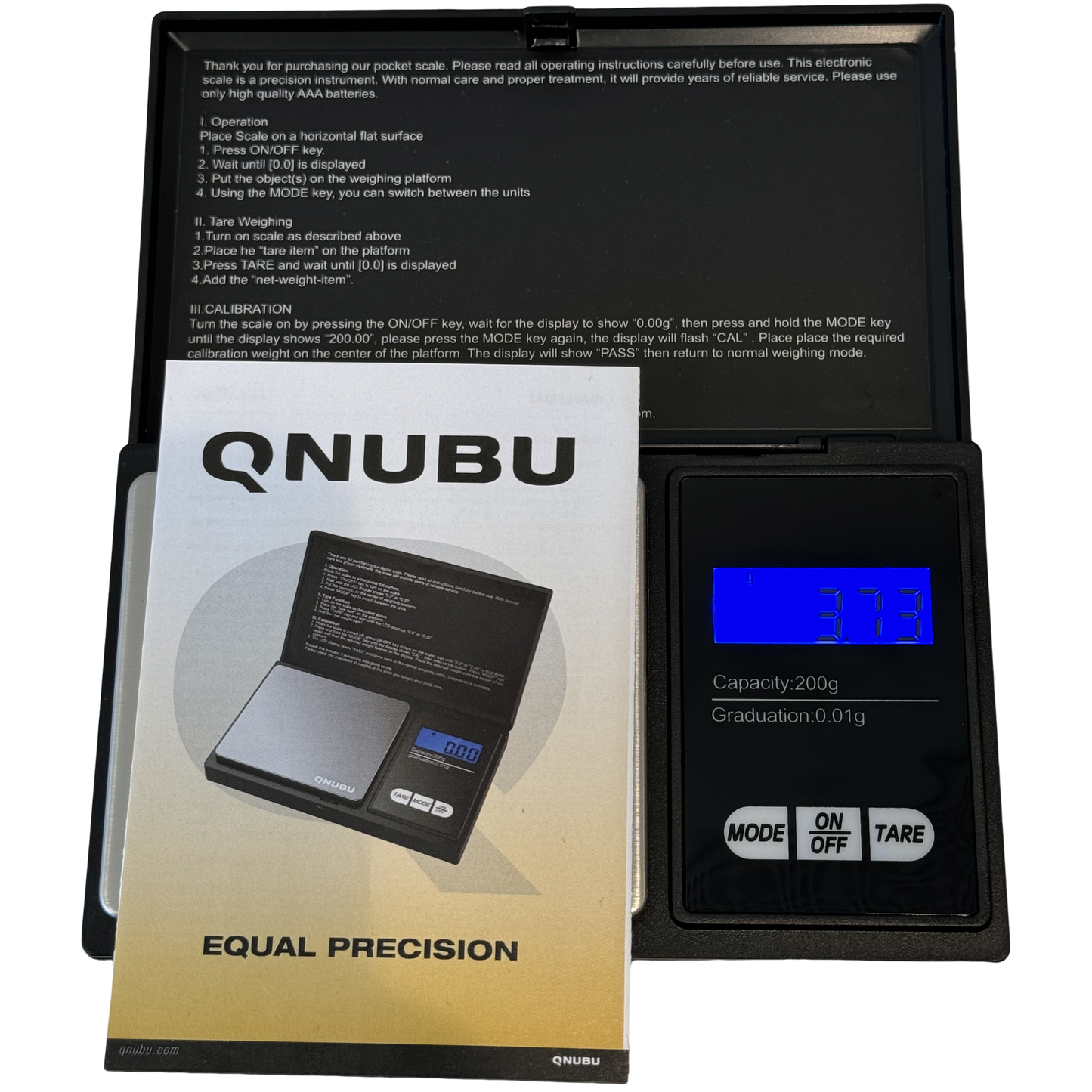 Qnubu Digitalwaage | 0,01 g – 200 g