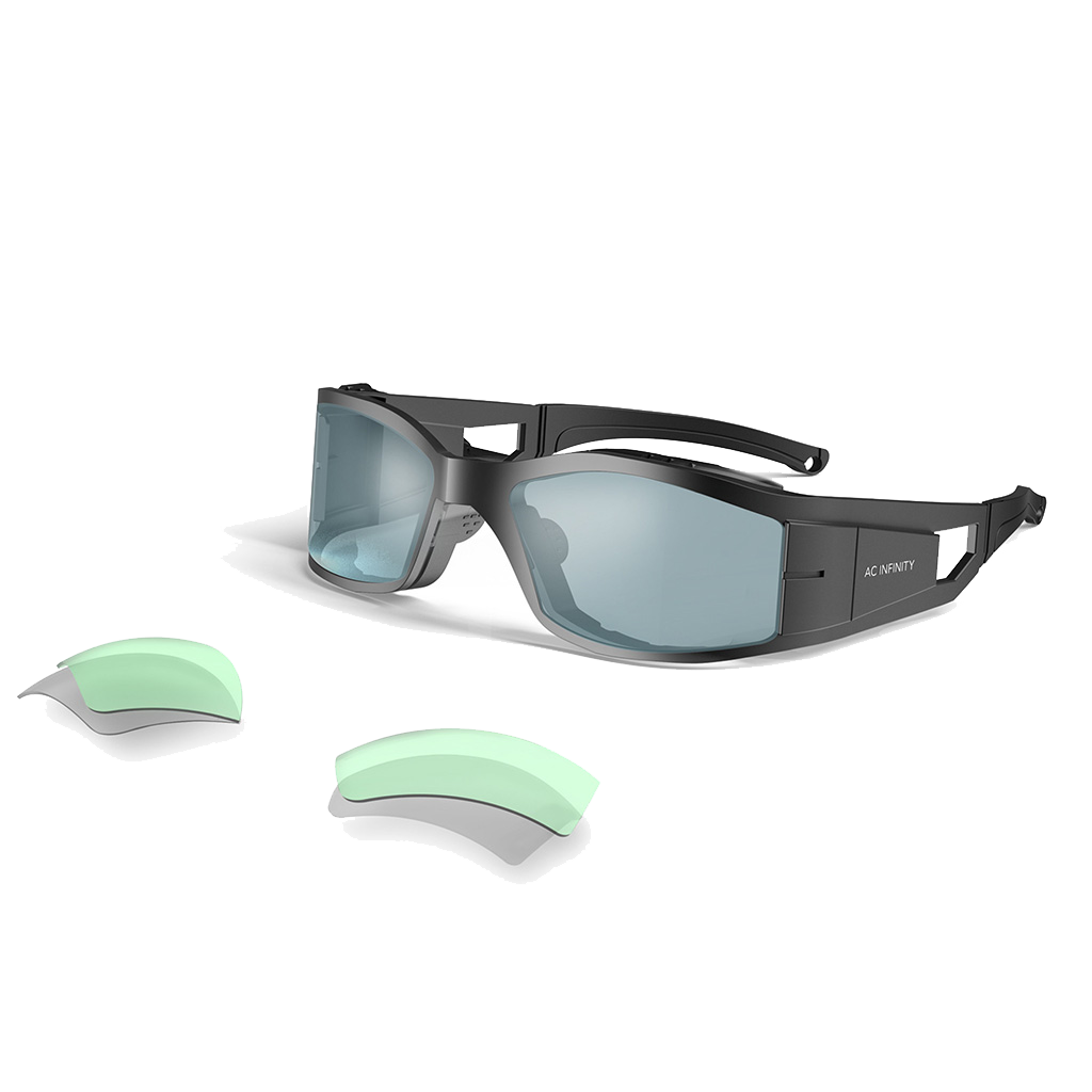 AC Infinity Growzelt LED Schutzbrille mit 3 farbkorrigierenden Linsen - EigenGrow