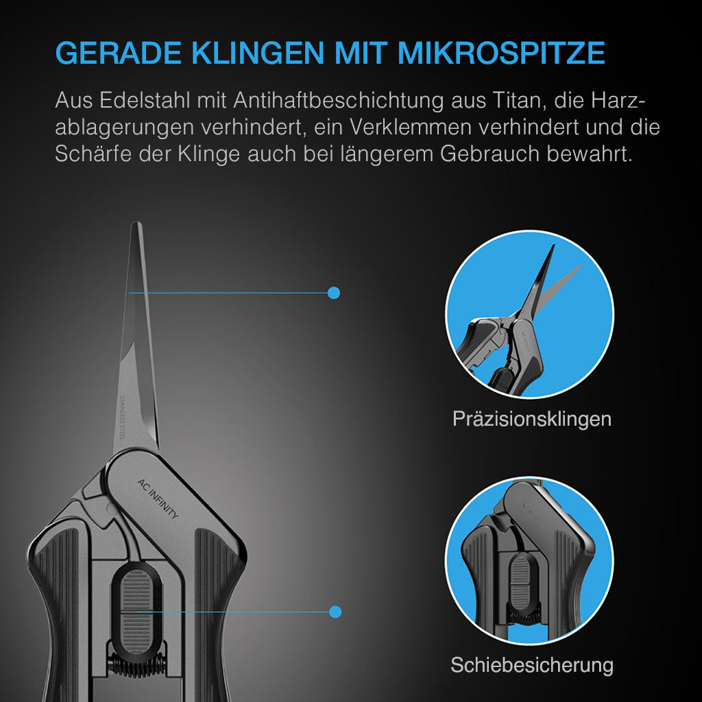AC Infinity Gartenschere mit Reinigungsset, gerade Klinge - EigenGrow