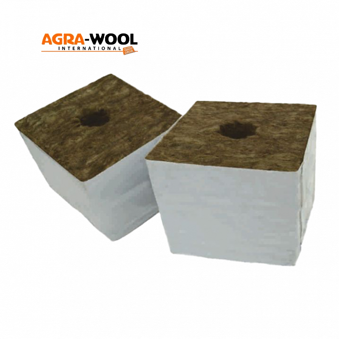 Agra Wool - Start Block 7.5*7.5*6.5cm 38mm Loch 10 Stück - EigenGrow