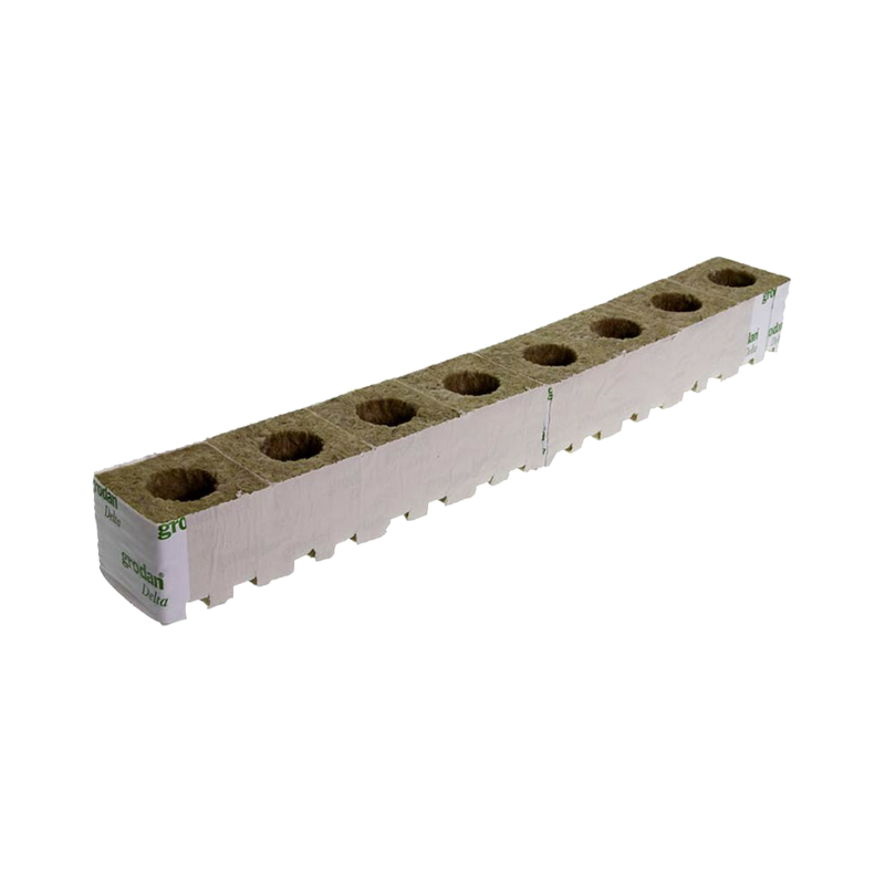Grodan Steinwollblock 7,5 × 7,5 cm – Große Löcher | VE 384 Stück