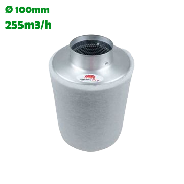 Rhino Pro Aktivkohlefilter 255m3/h 100mm Flansch 20cm lang - EigenGrow