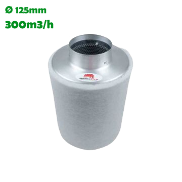 Rhino Pro Aktivkohlefilter 300m3/h 125mm Flansch 20cm lang - EigenGrow