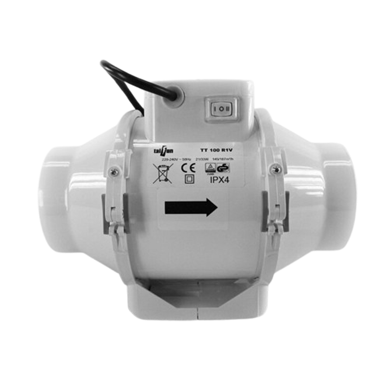 Taifun 2 Speed Inline Ventilator 145/187m³/h 100mm Flansch