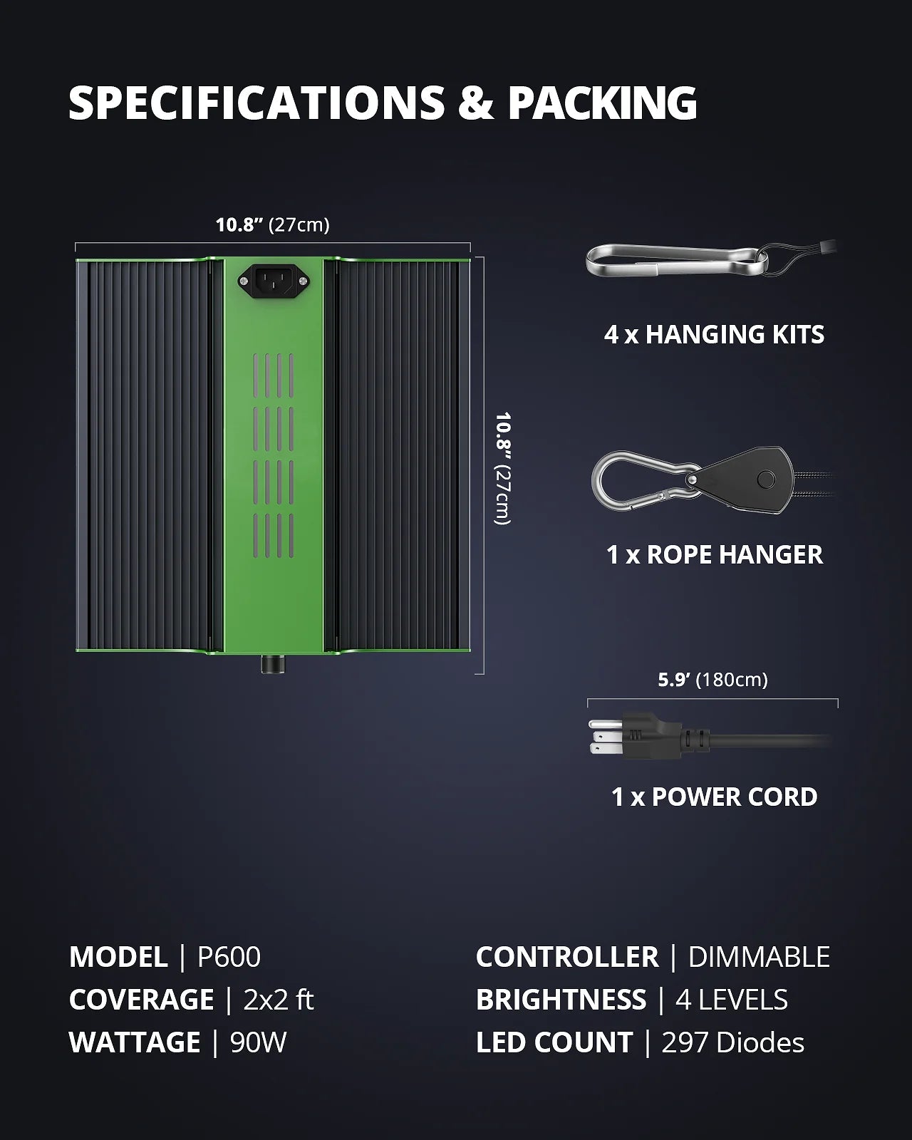 Viparspectra P600 100W - EigenGrow