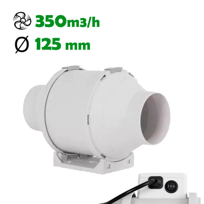 Vanguard TT 350m³/h Absauger | 2 Stufen | ø125mm