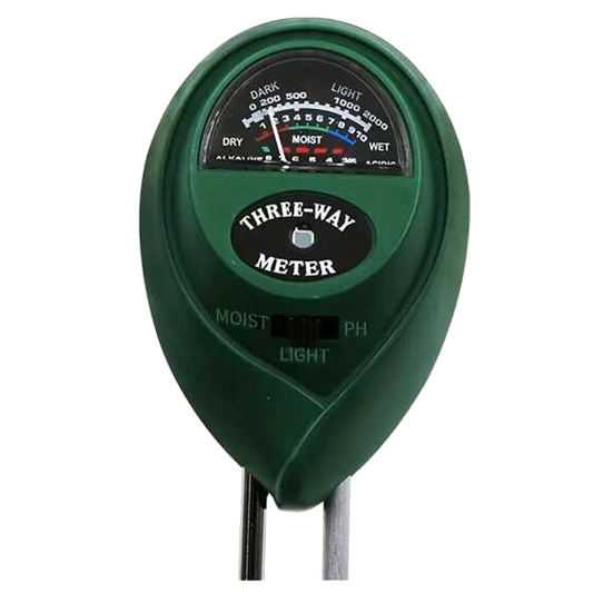 3 in 1 Bodenmessgerät | Feuchtigkeit | PH | Licht