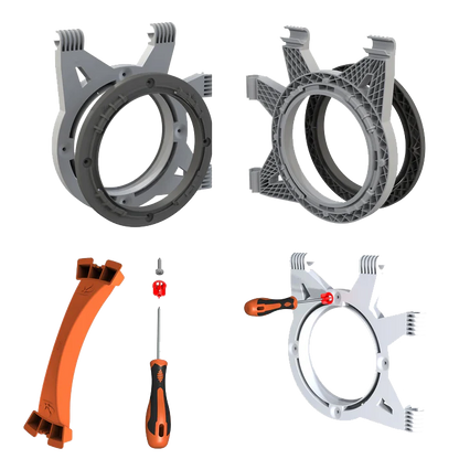 Kanaalflensset DF16 voor 16-19mm staven - incl. frees 