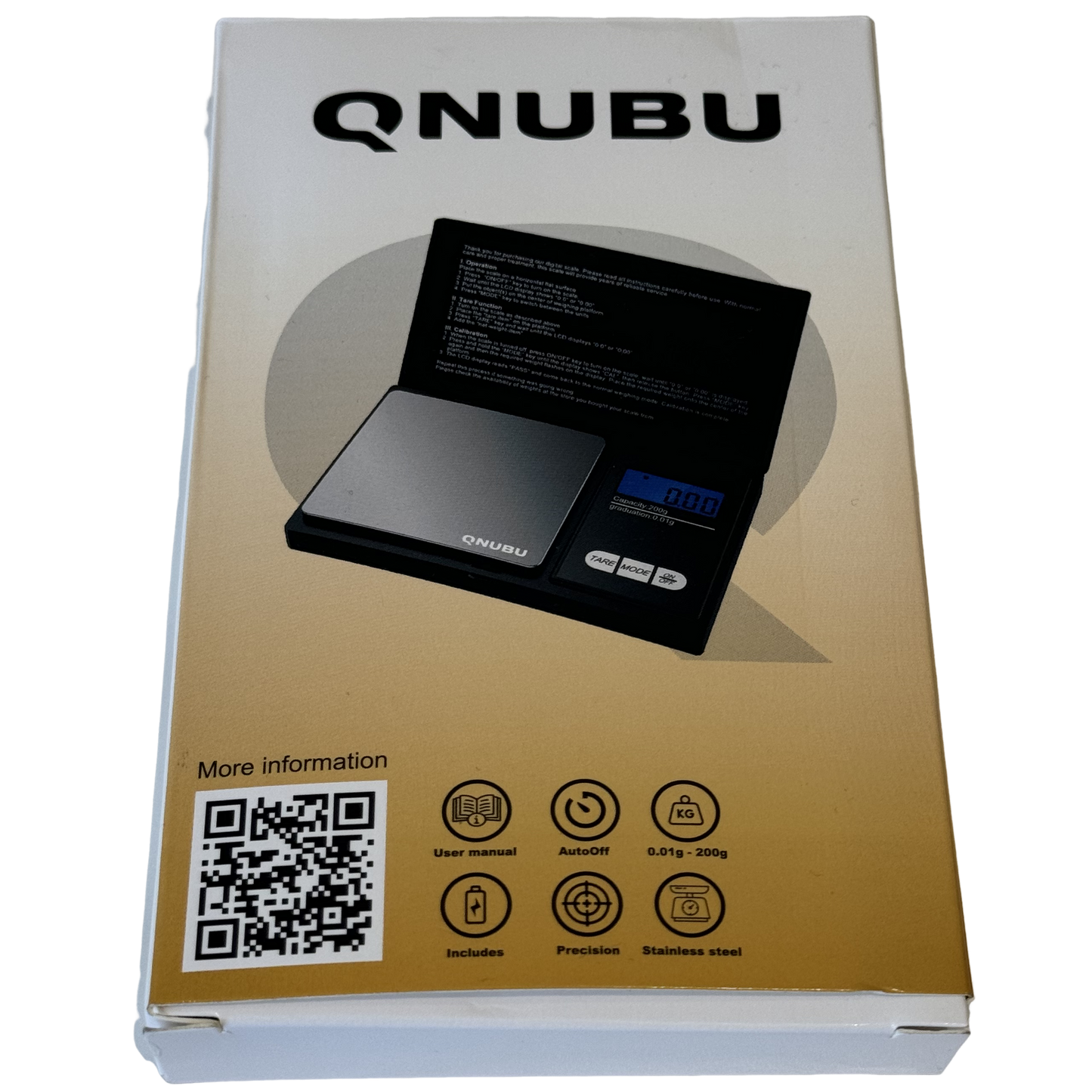 Qnubu Digitalwaage | 0,01 g – 200 g