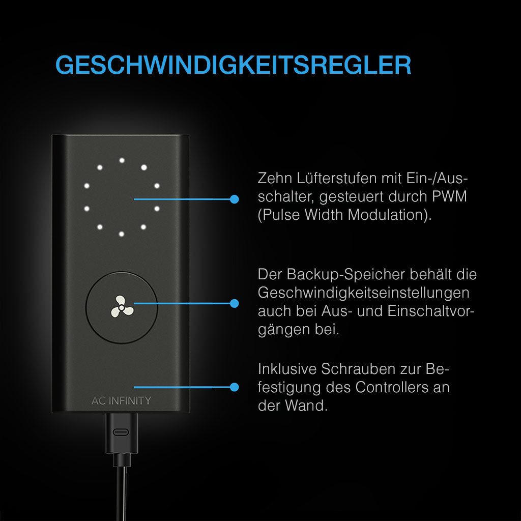 AC Infinity CLOUDLINE PRO S4, 100mm regelbarer Rohrventilator