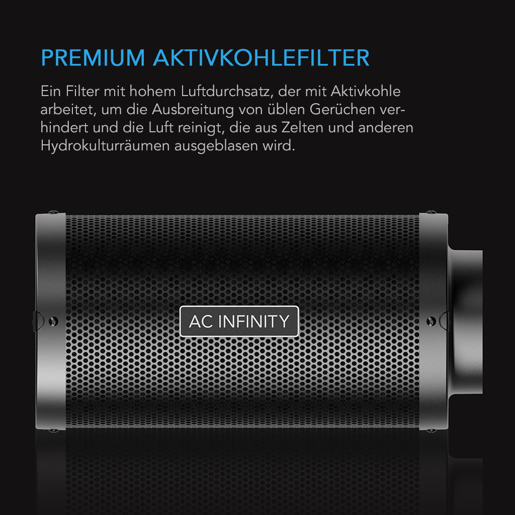 AC Infinity Aktivkohlefilter mit australischer Aktivkohle, 150mm - EigenGrow