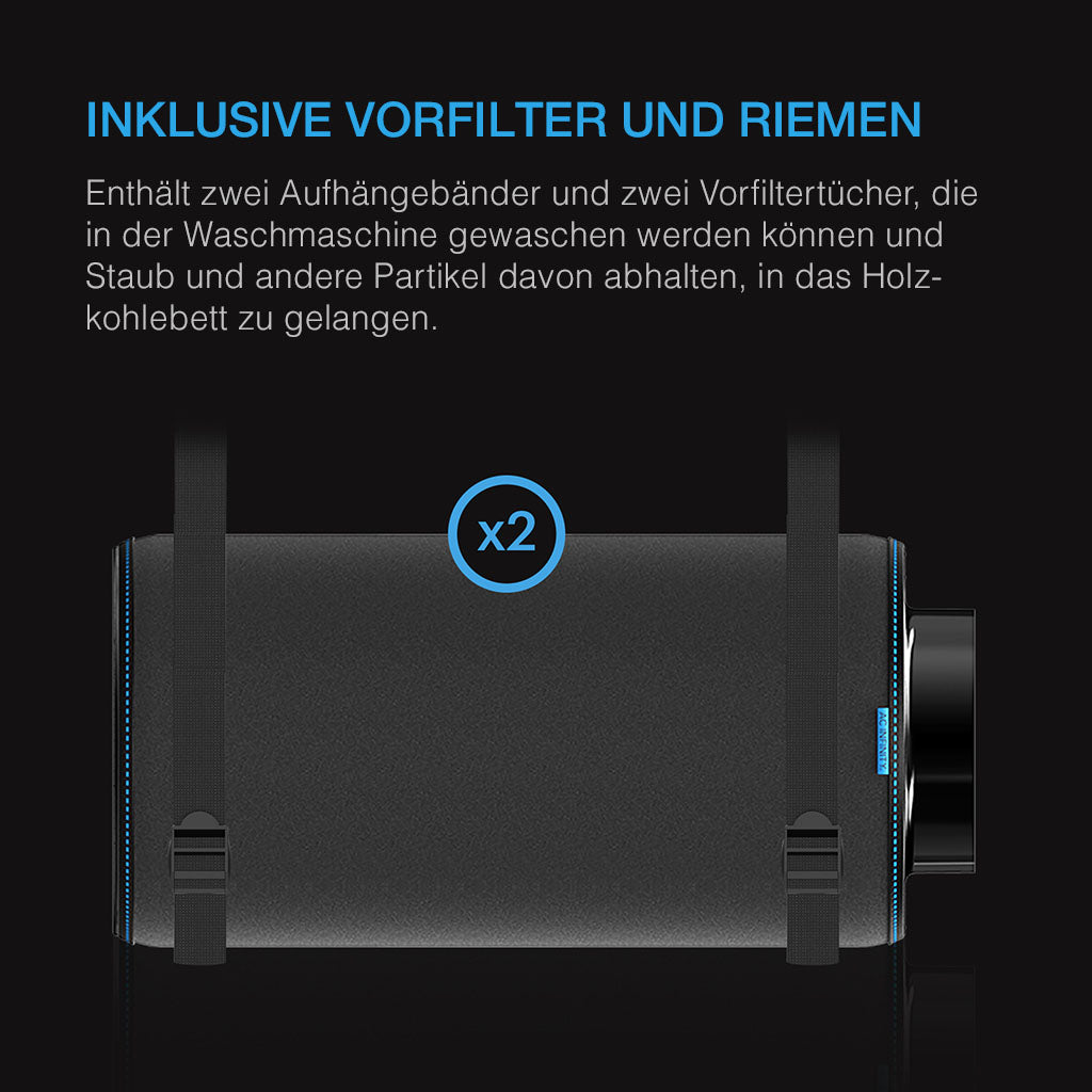 AC Infinity Aktivkohlefilter mit australischer Aktivkohle, 150mm - EigenGrow