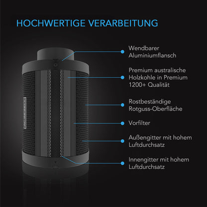 AC Infinity Aktivkohlefilter mit australischer Aktivkohle, 150mm - EigenGrow