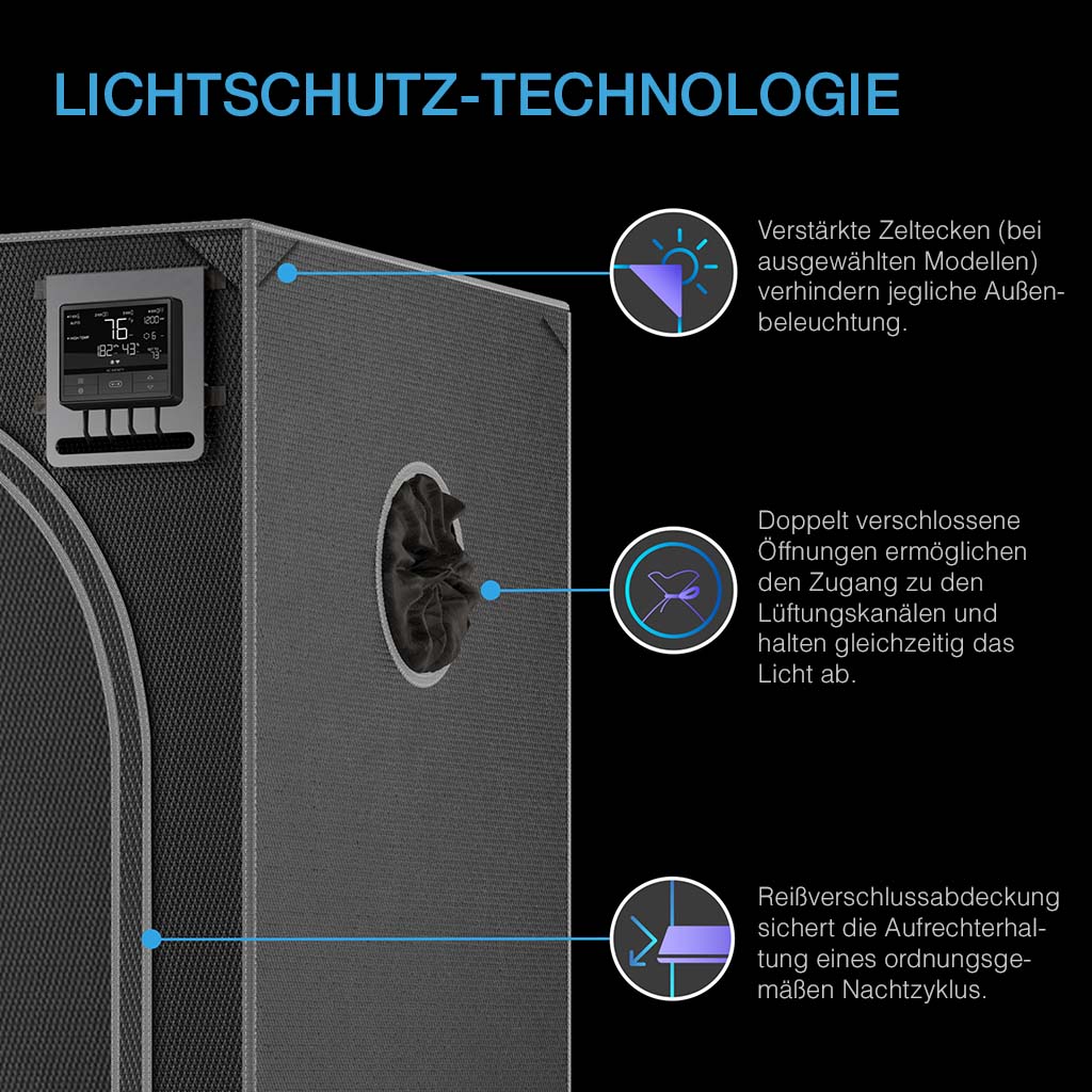 AC Infinity CLOUDLAB 844 Advance Growzelt 120 x 120 x 200 cm - EigenGrow
