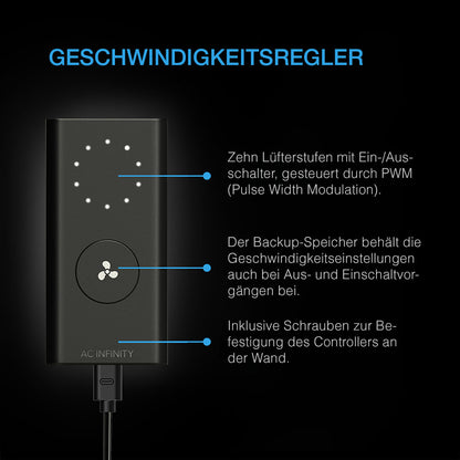 AC Infinity CLOUDLINE PRO S6, 150mm regelbarer Rohrventilator - EigenGrow
