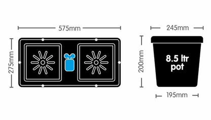 AutoPot Easy2grow Starterset 2x8.5L/15L Töpfe & 47L Wasserfass - EigenGrow