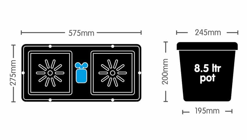 AutoPot Easy2grow Starterset 4x8.5L/15L Töpfe& 47L Wasserfass - EigenGrow