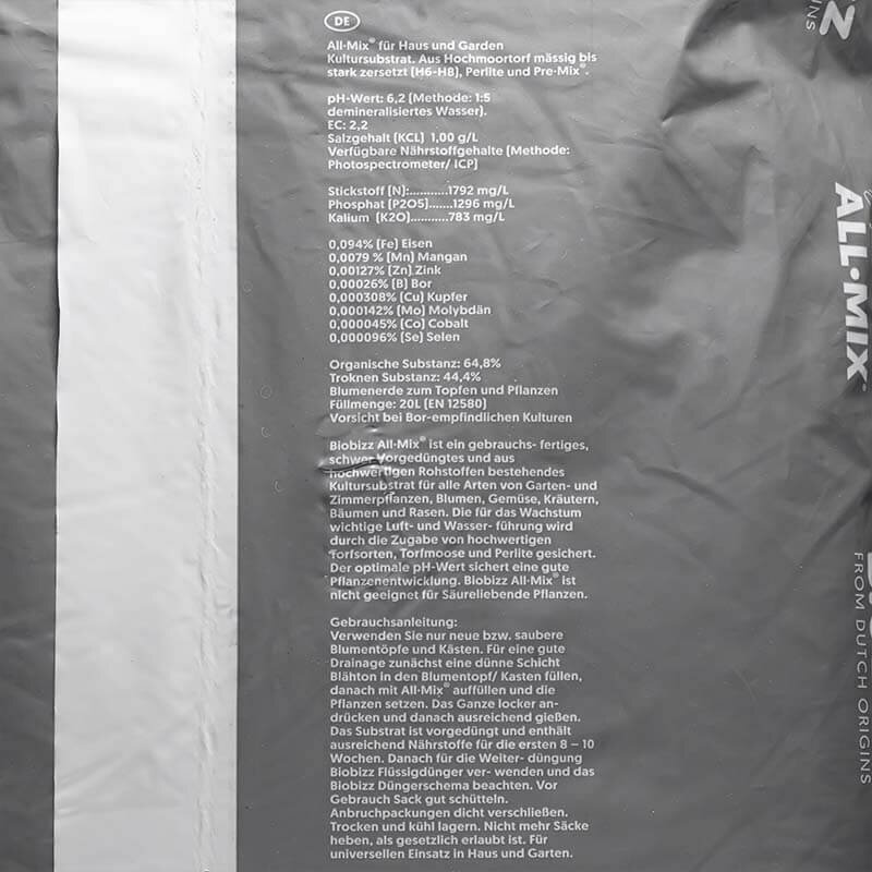 BioBizz Allmix, 50 Liter