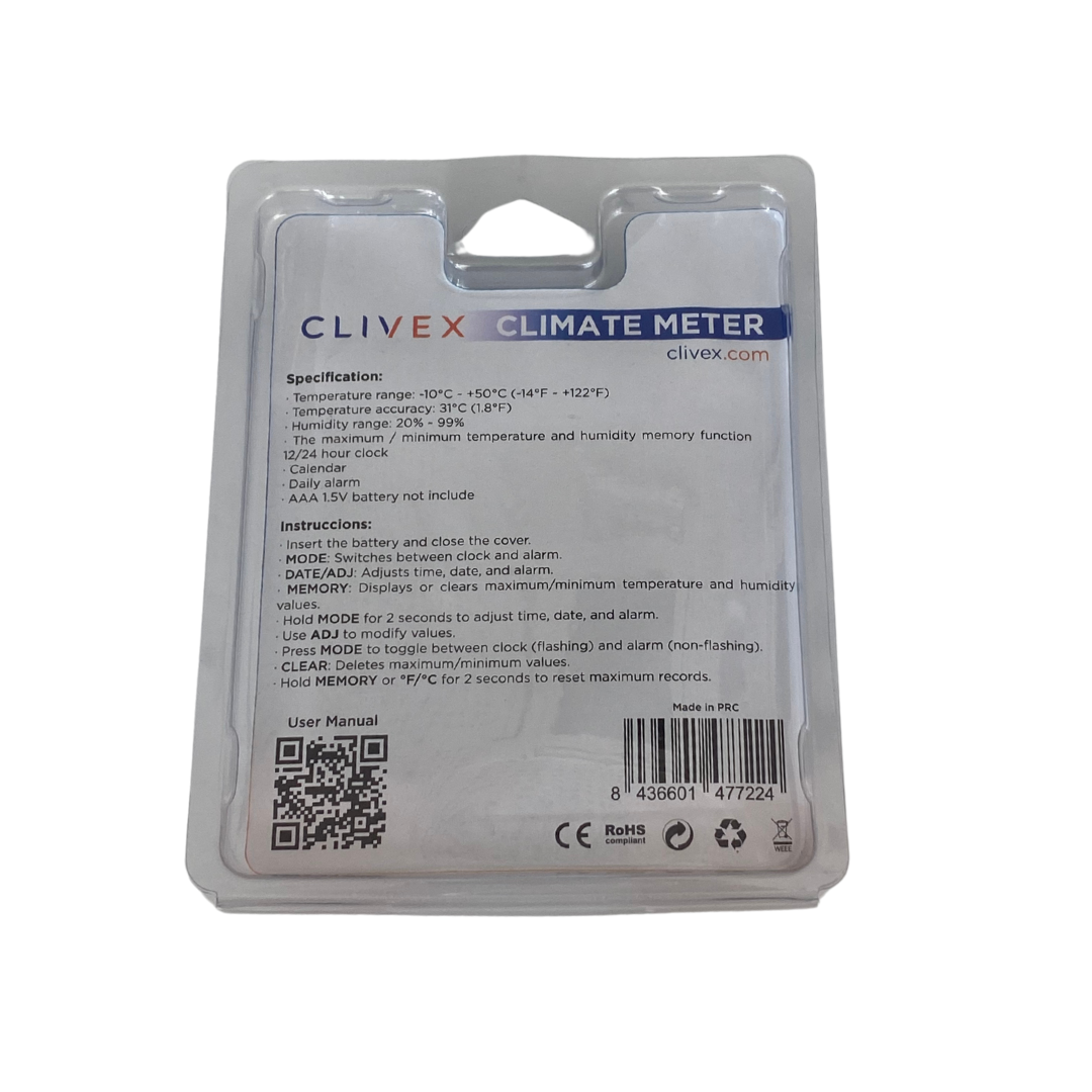 Clivex Climate Meter Thermohygrometer