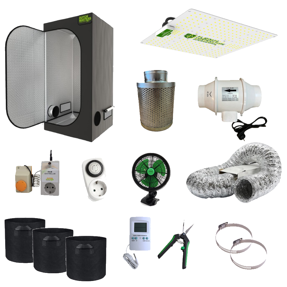 Growbox Komplettset 60x60x180cm mit 120w LED - EigenGrow