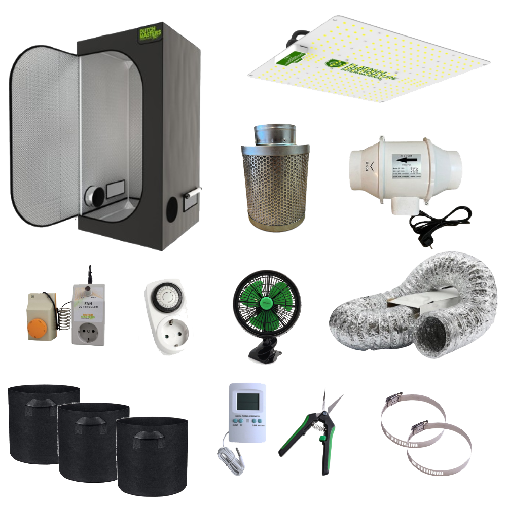 Growbox Komplettset 80x80x180cm mit 180w LED - EigenGrow