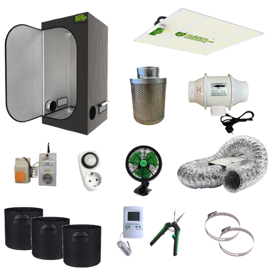 Growbox Komplettset 80x80x180cm mit 180w LED - EigenGrow