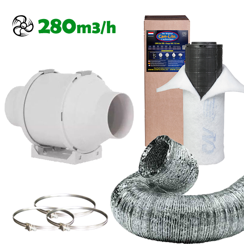 Abluftset Eco 125mm 220/280m3/h - EigenGrow