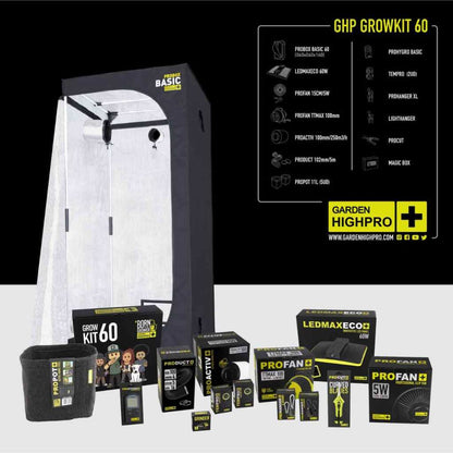 Growbox Set 60x60x160cm | LED mit 60 Watt | Garden Highpro - EigenGrow