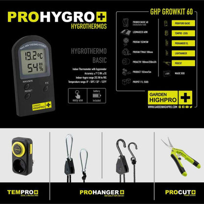 Growbox Set 60x60x160cm | LED mit 60 Watt | Garden Highpro - EigenGrow