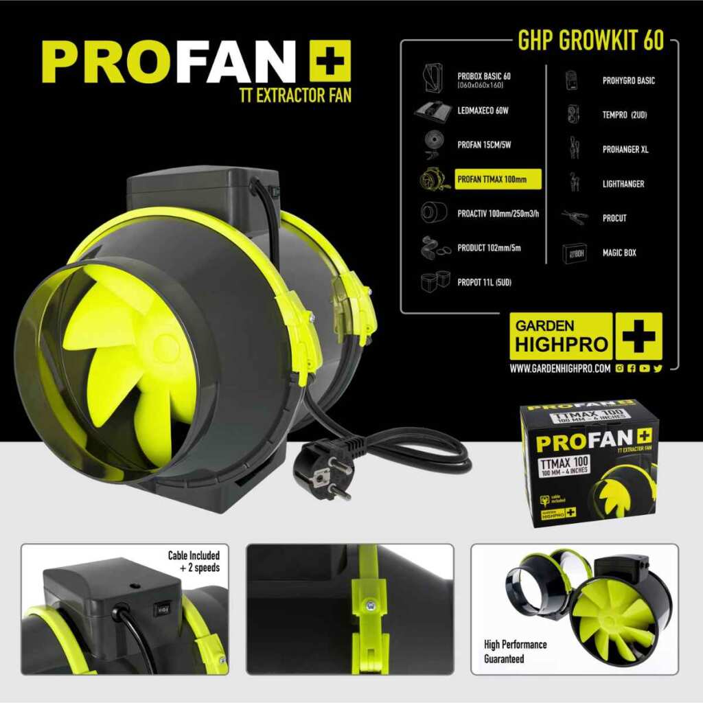 Growbox Set 60x60x160cm | LED mit 60 Watt | Garden Highpro - EigenGrow