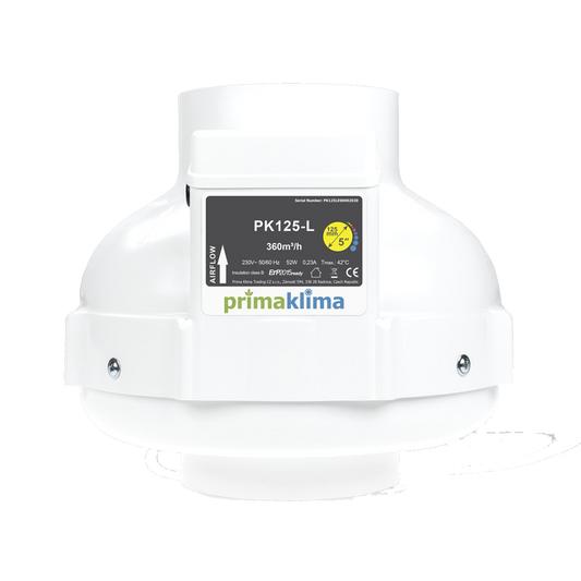PrimaKlima 125-L 1-Speed, 360m³/h Rohrventilator - EigenGrow