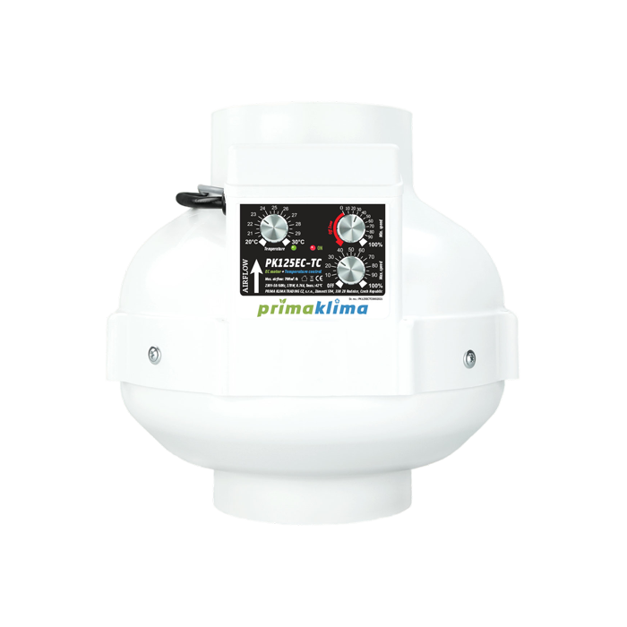 PrimaKlima EC-TC125 mit Temperatursteureung & Sensor  680 m3/h - EigenGrow