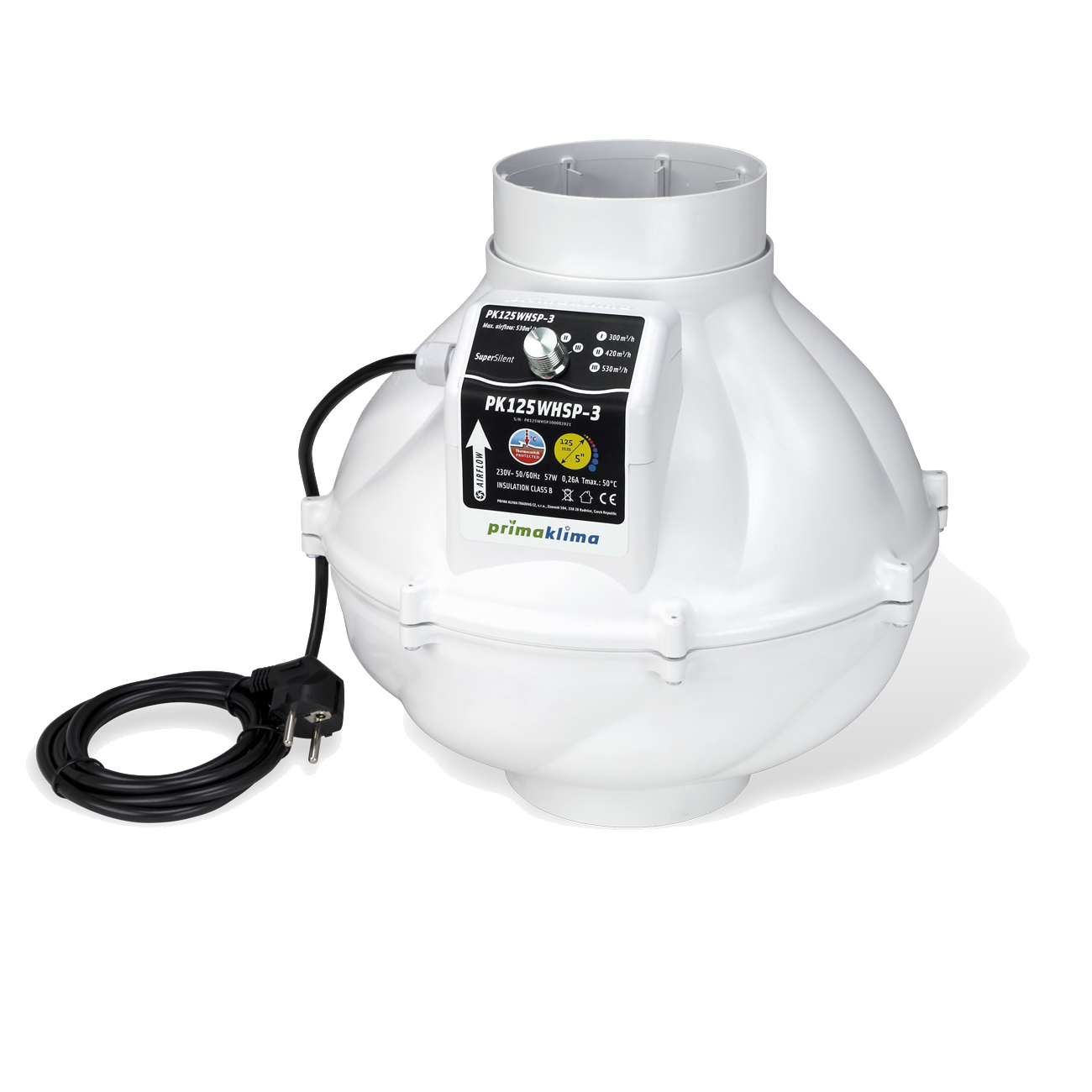 PrimaKlima Whisper 530 m³/h PK125WHSP-3 - EigenGrow