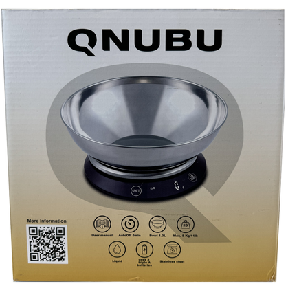 Qnubu Digitalwaage | Schüssel | 1 g – 5000 g