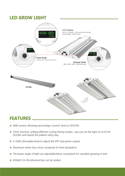 Lux Spectra Pro 480W LED Armatur mit UV&IR