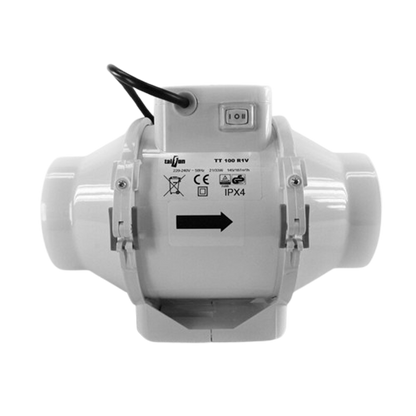 Taifun 2 Speed Inline Ventilator 145/187m³/h 100mm Flansch