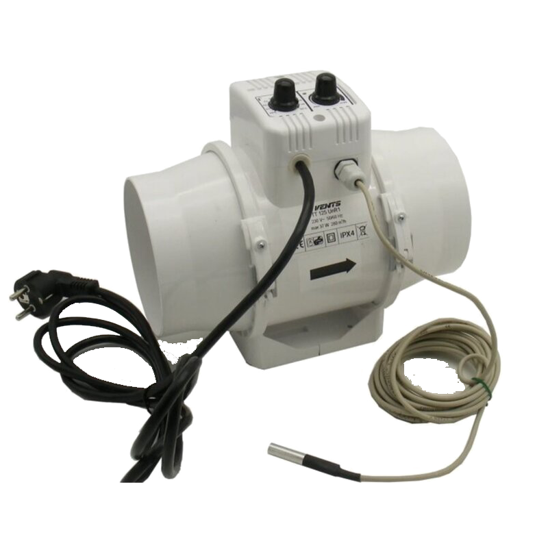 Abluftset TC100 187m3/h Temperaturgesteuert inkl. 1,5M Sensor