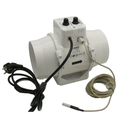 Abluftset TC100 187m3/h Temperaturgesteuert inkl. 1,5M Sensor