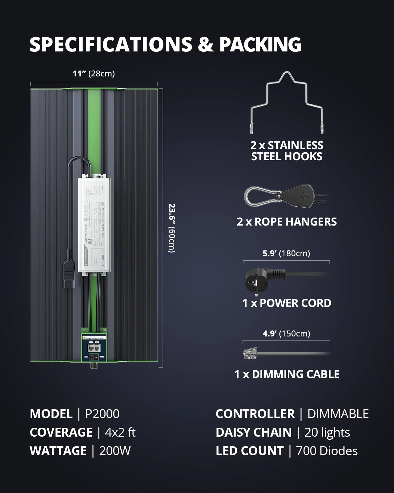 Viparspectra P2000 250w - EigenGrow