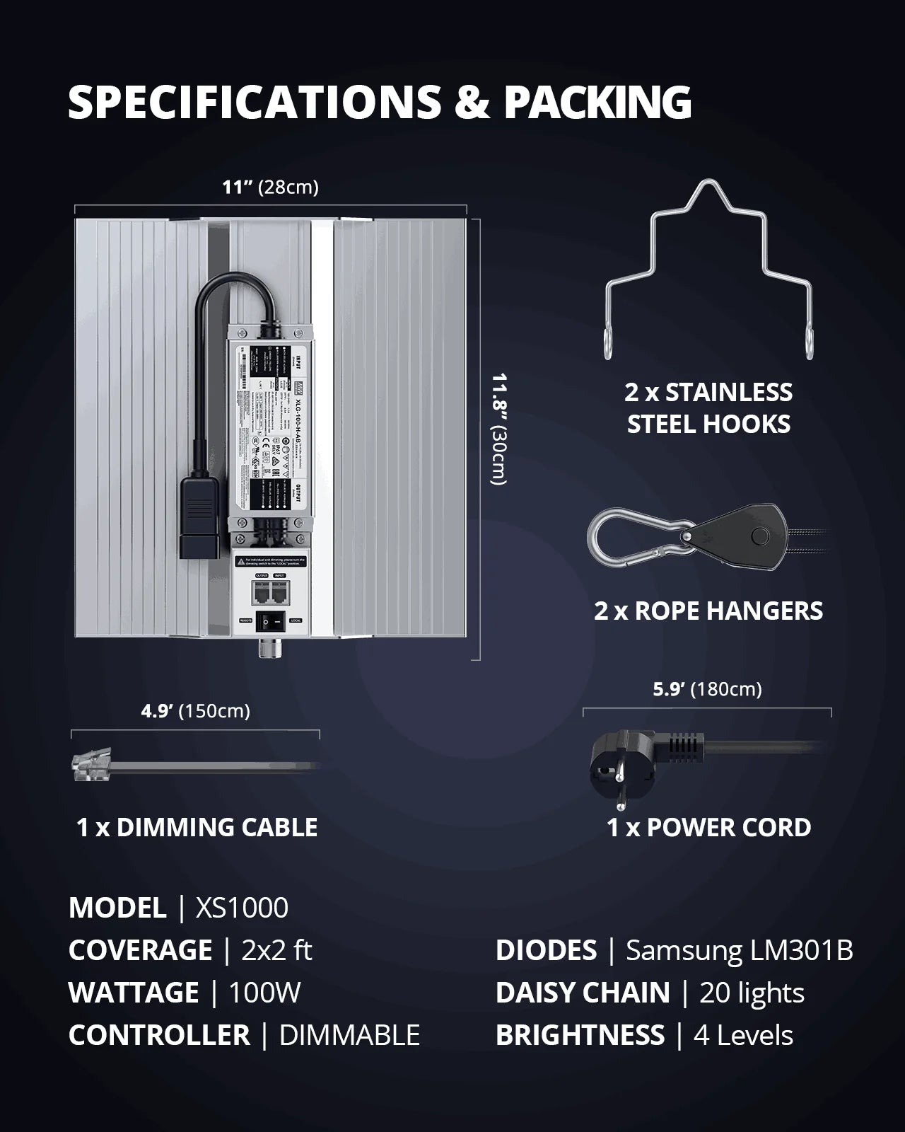 Viparspectra XS1000 100W - EigenGrow