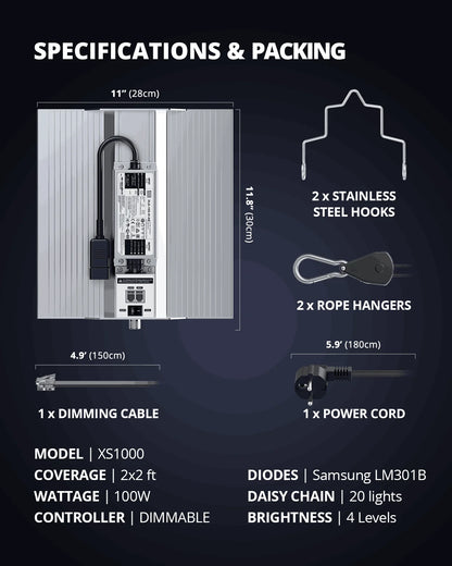Viparspectra XS1000 100W - EigenGrow
