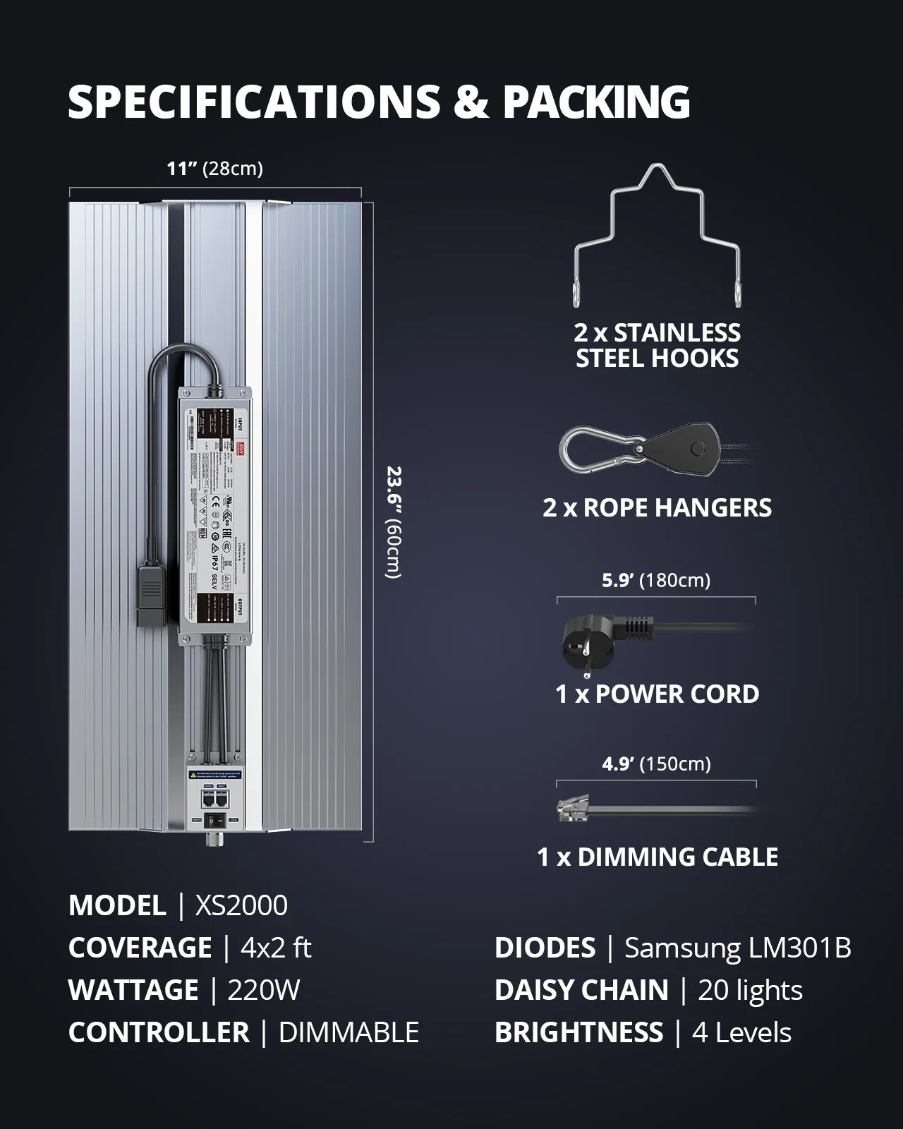 Viparspectra XS2000 250w